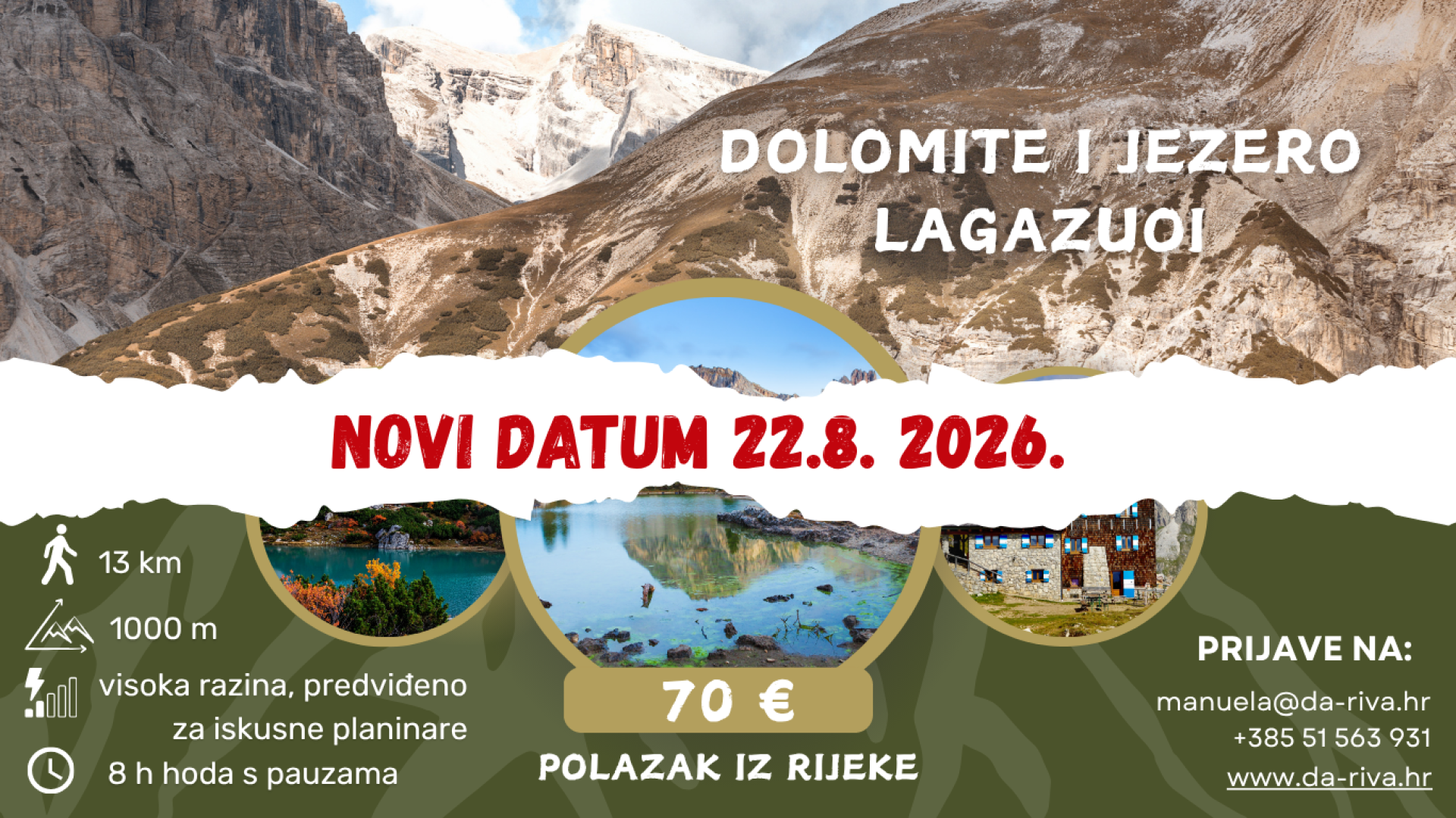 DOLOMITE I JEZERO LAGAZUOI