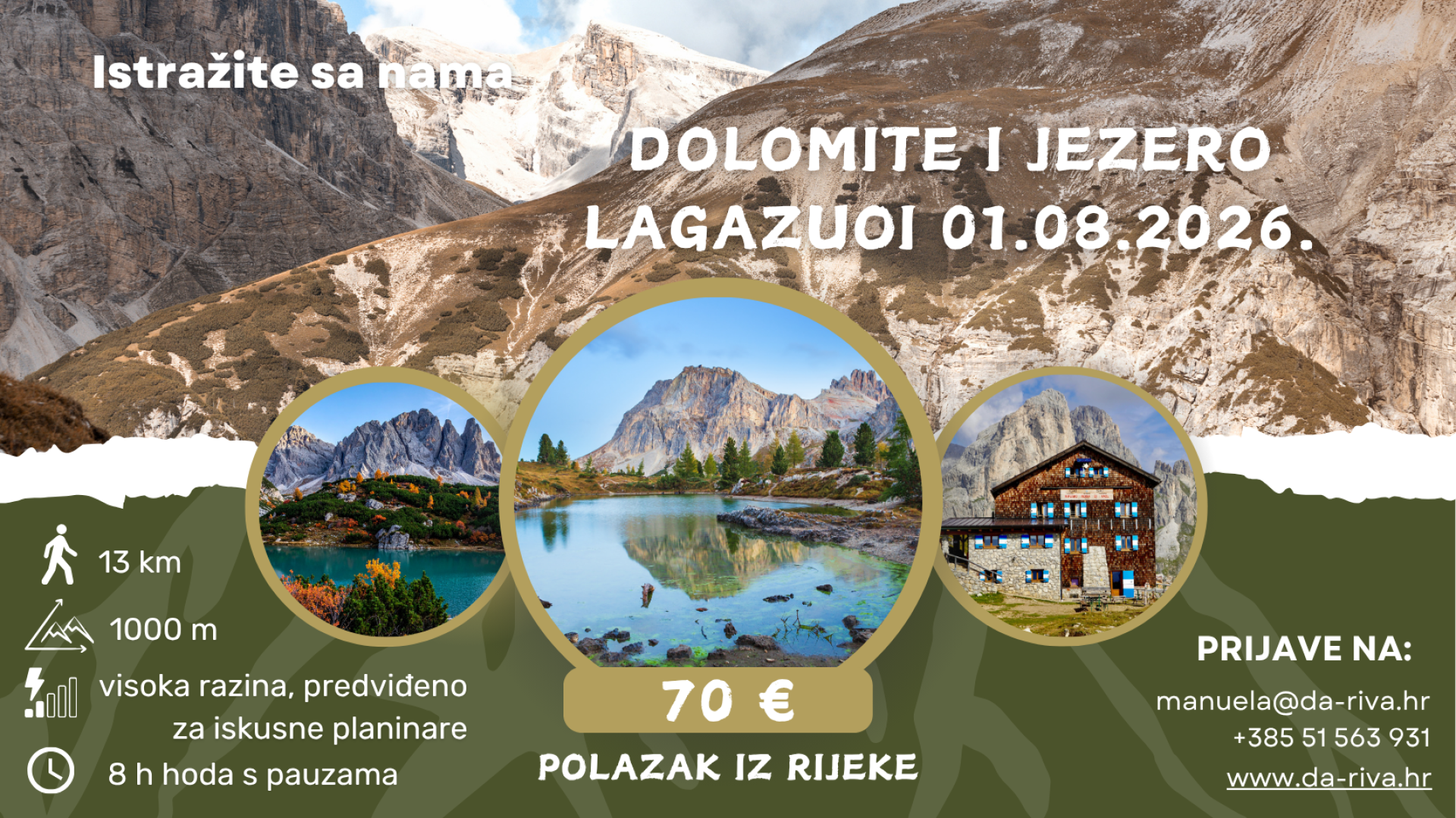 DOLOMITE I JEZERO LAGAZUOI